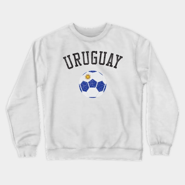 Uruguay Soccer Team Heritage Flag Crewneck Sweatshirt by ryanjaycruz